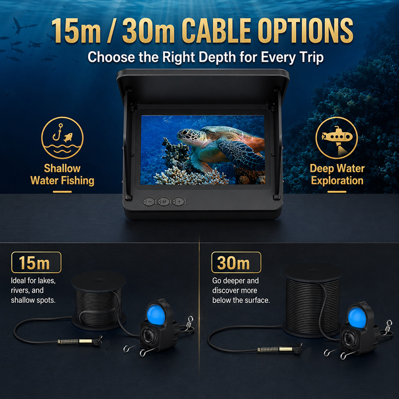 Fish Finder Underwater Camera  - đánh giá và giá Fishing Boat Depth Finder