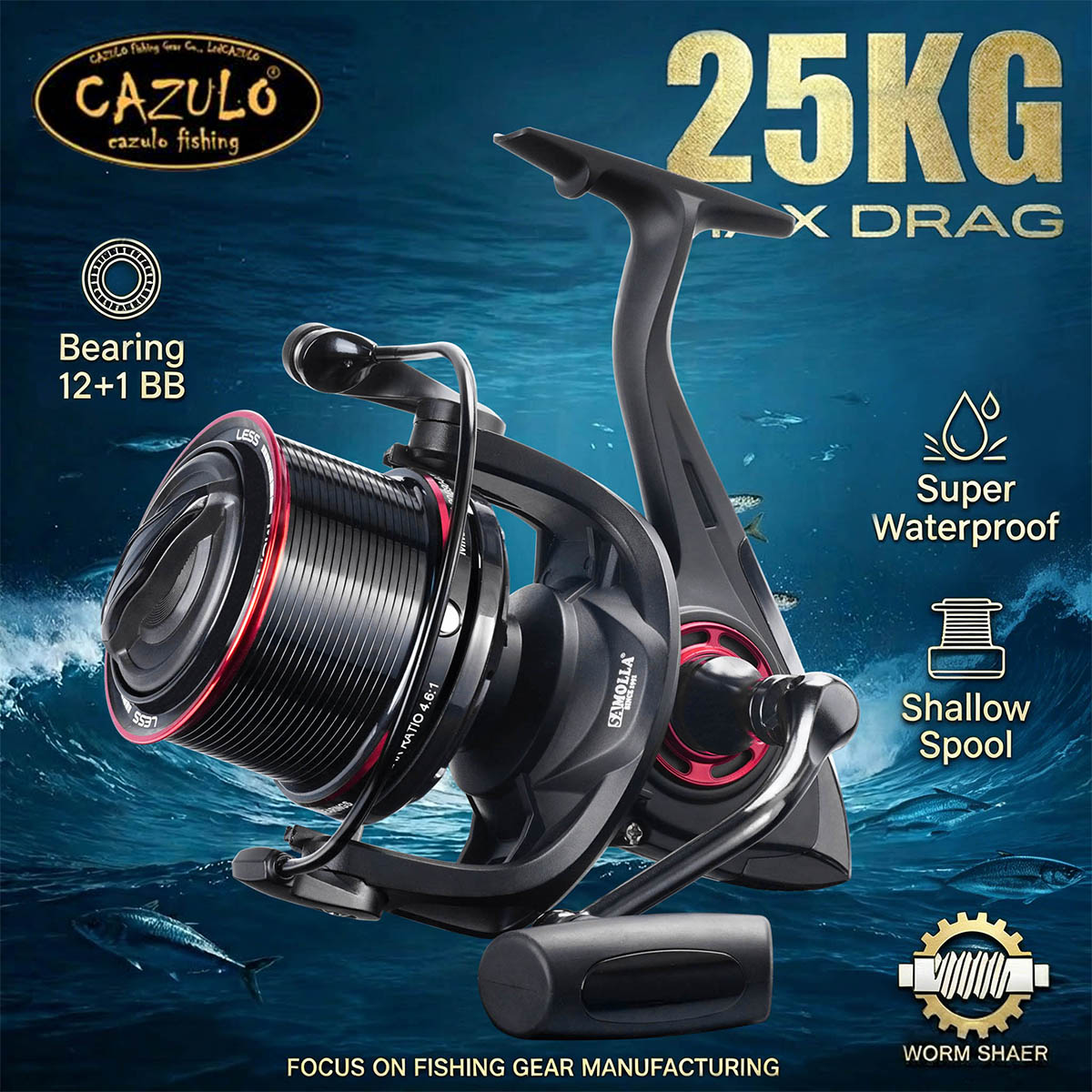 CAZULO Long Cast Spinning Reel - đánh giá và giá Daiwa Reel Bg